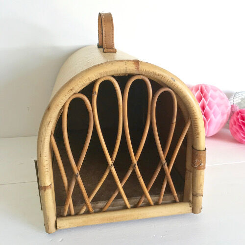Rattan transport basket
