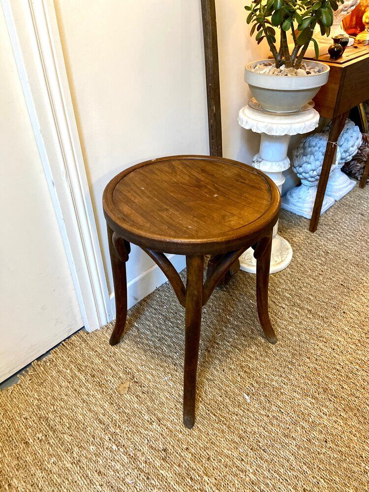 Dark wood stool