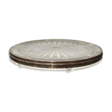 Verlys Art Deco glass and silver coaster