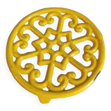 Enamelled metal trifle Yellow Round