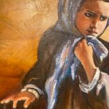 Portrait d’une jeune fille, signée J Hallard XX siècle