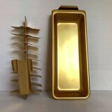 Old gold metal ice cube tray
