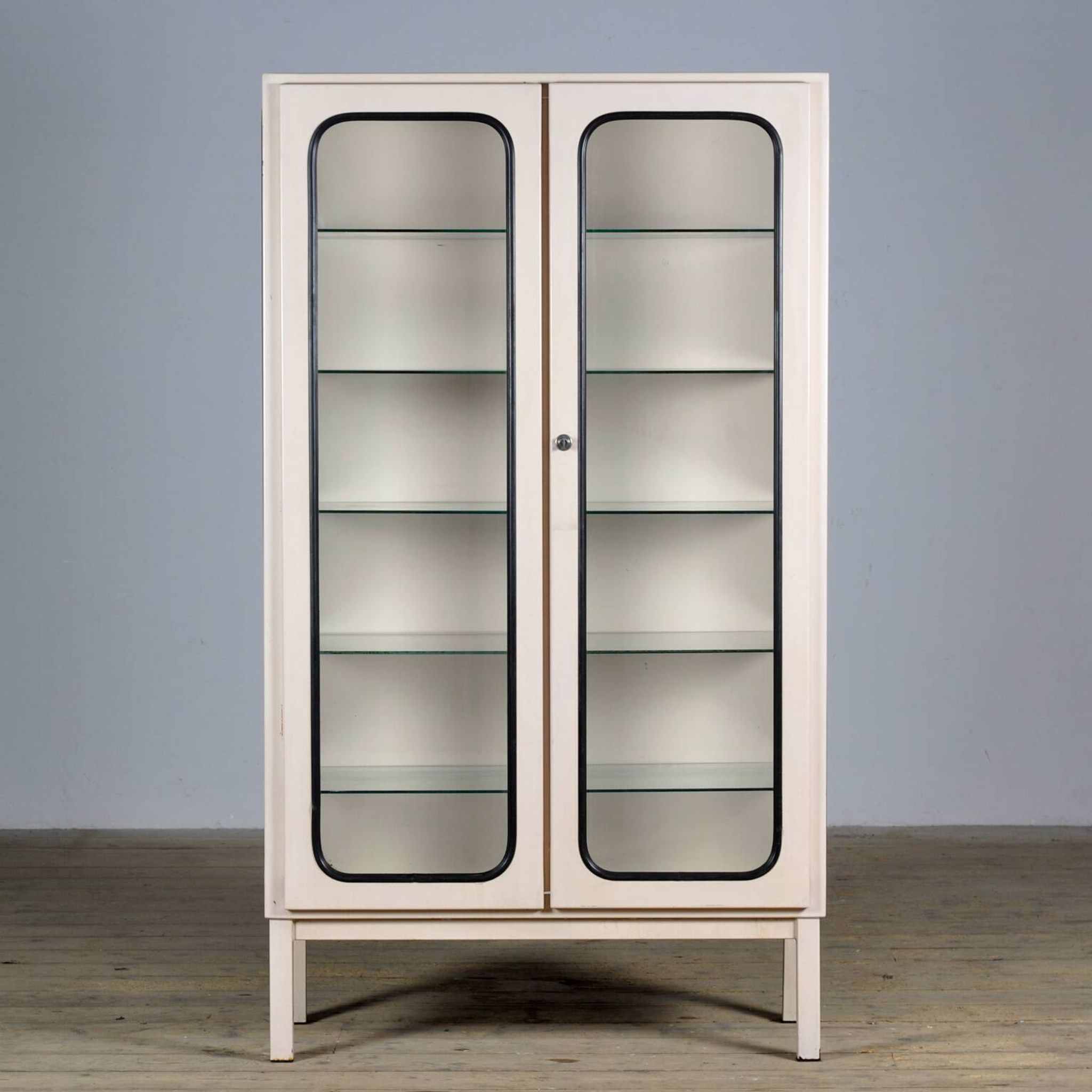 Vintage iron and glass medicine cabinet, 1970s