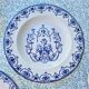 Set of 4 old hollow plates vieillard bordeaux model moustiers