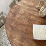1950s round pine table with extensions