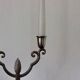 Vintage Pewter Double-Arm Candelabra – Art Nouveau Style Candle Holder