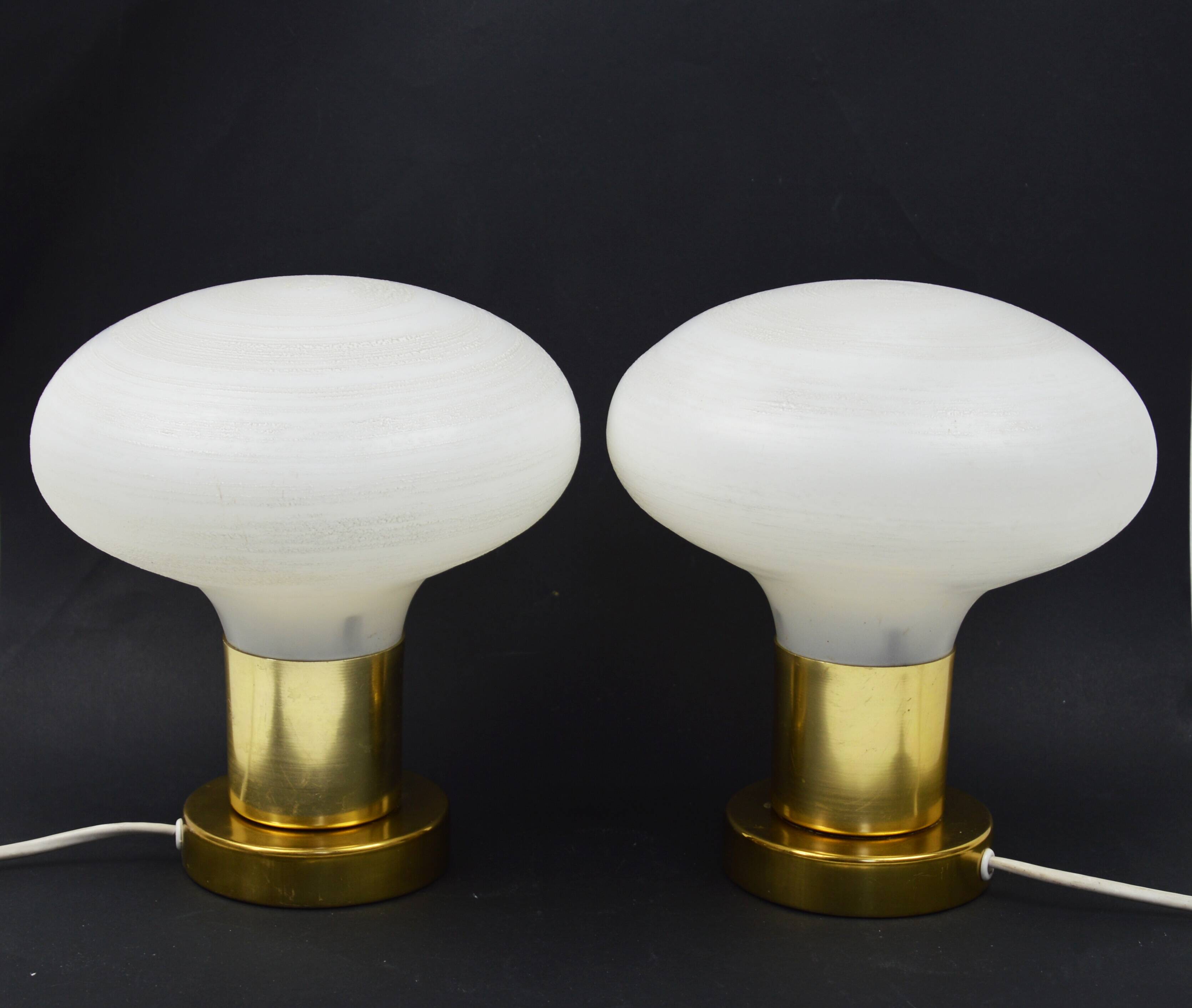 A pair of bedside lamps, 1970s