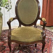 Paire de fauteuils Napoléon III XIXème en acajou