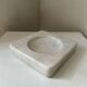 Vintage Italian hard stone white marble empty pocket