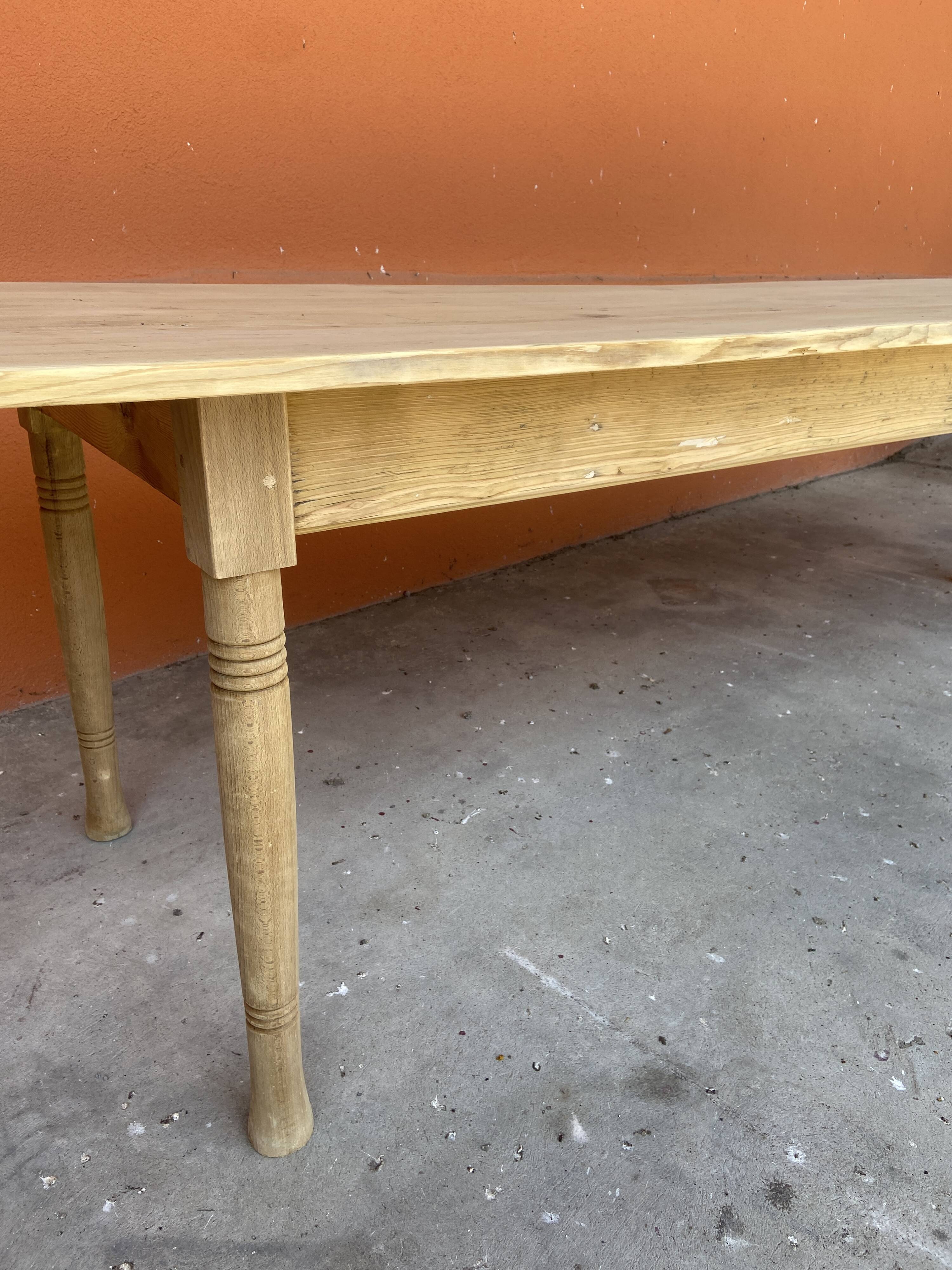 Grande table de ferme 280 cm en sapin