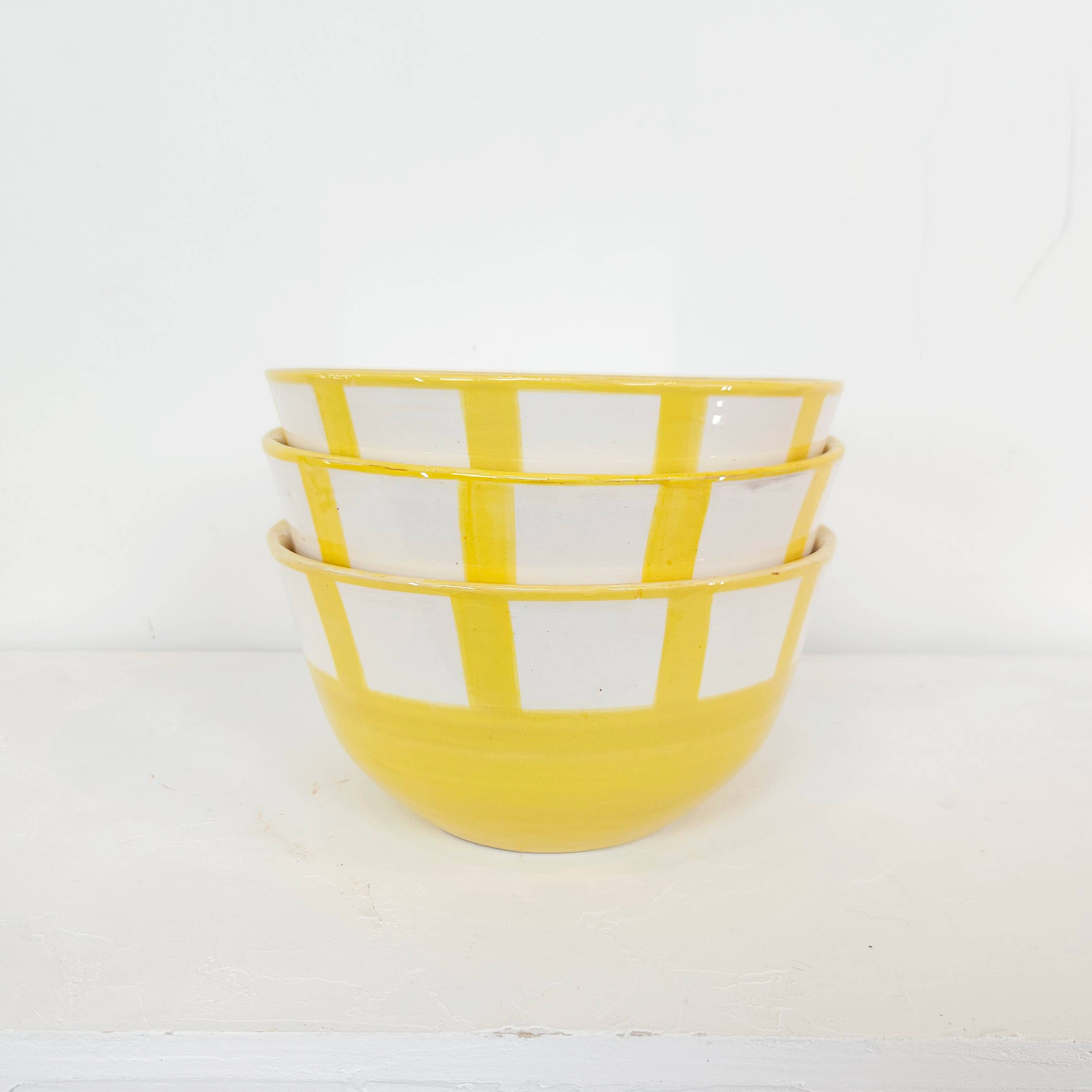 Large bowl - SOL yellow border