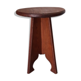 Tabouret ancien en chêne massif art populaire