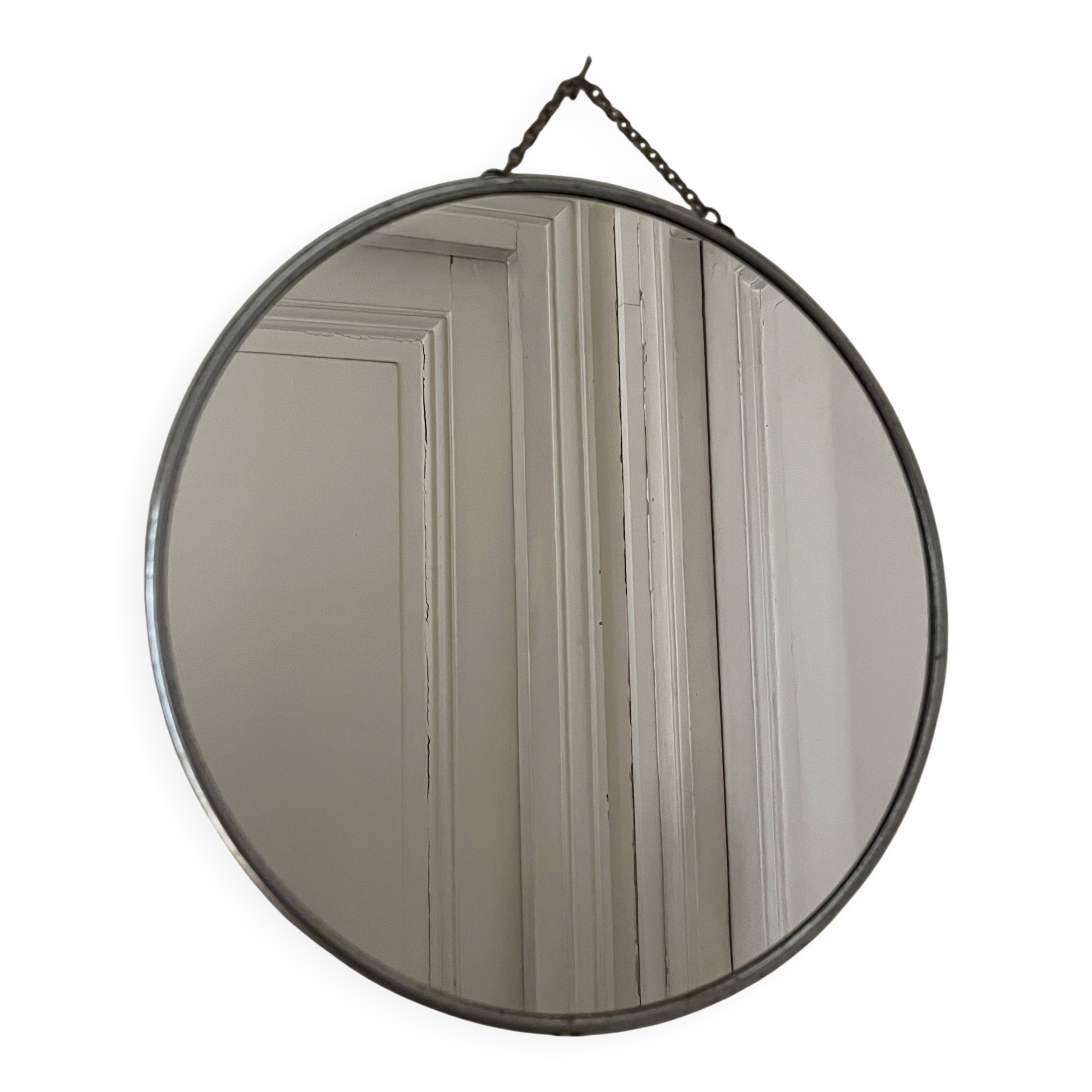 Round barber mirror