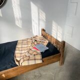 Brutalist Aranjou elm bed