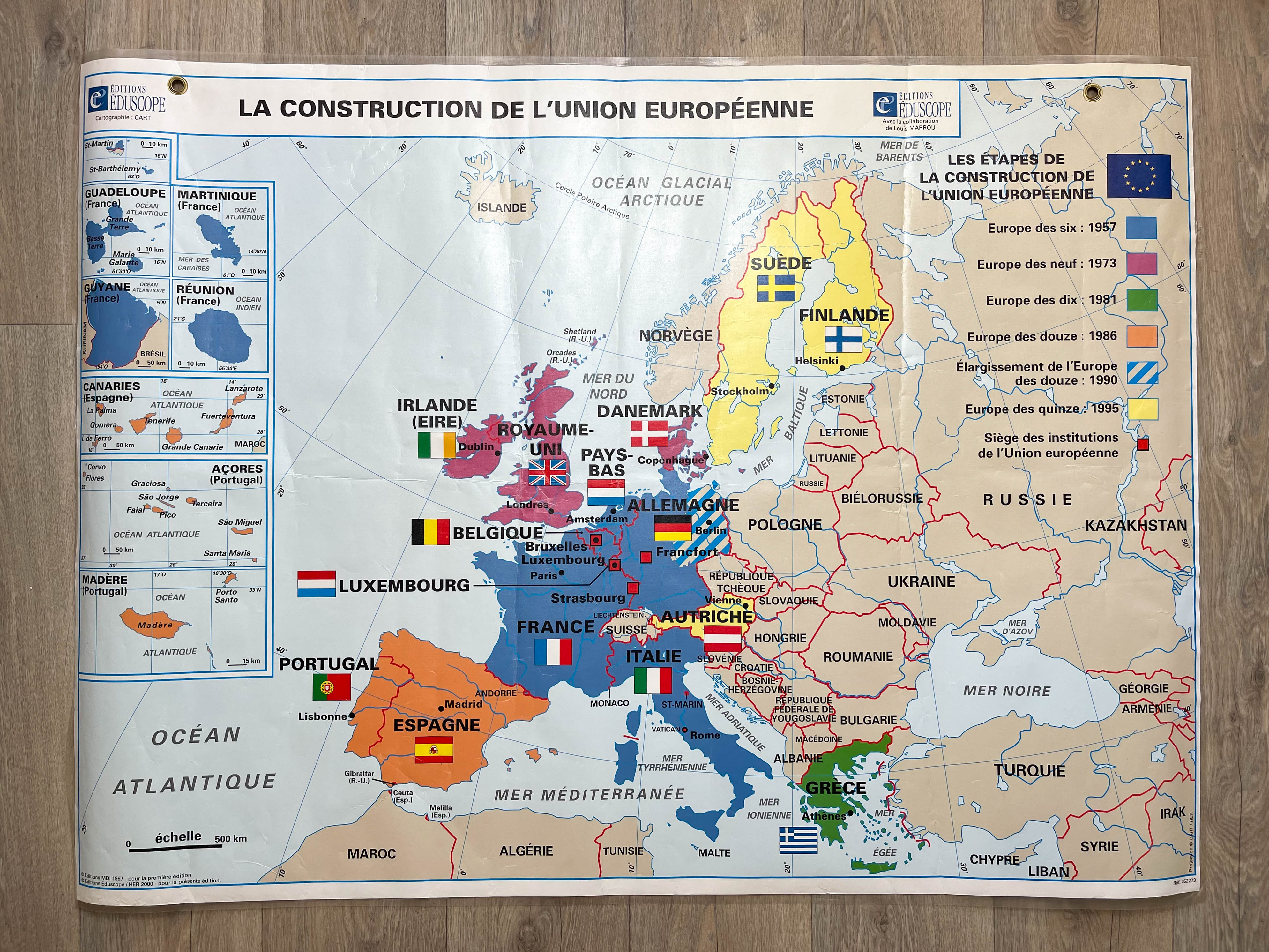 Vintage school map the construction of the european union eduscope
