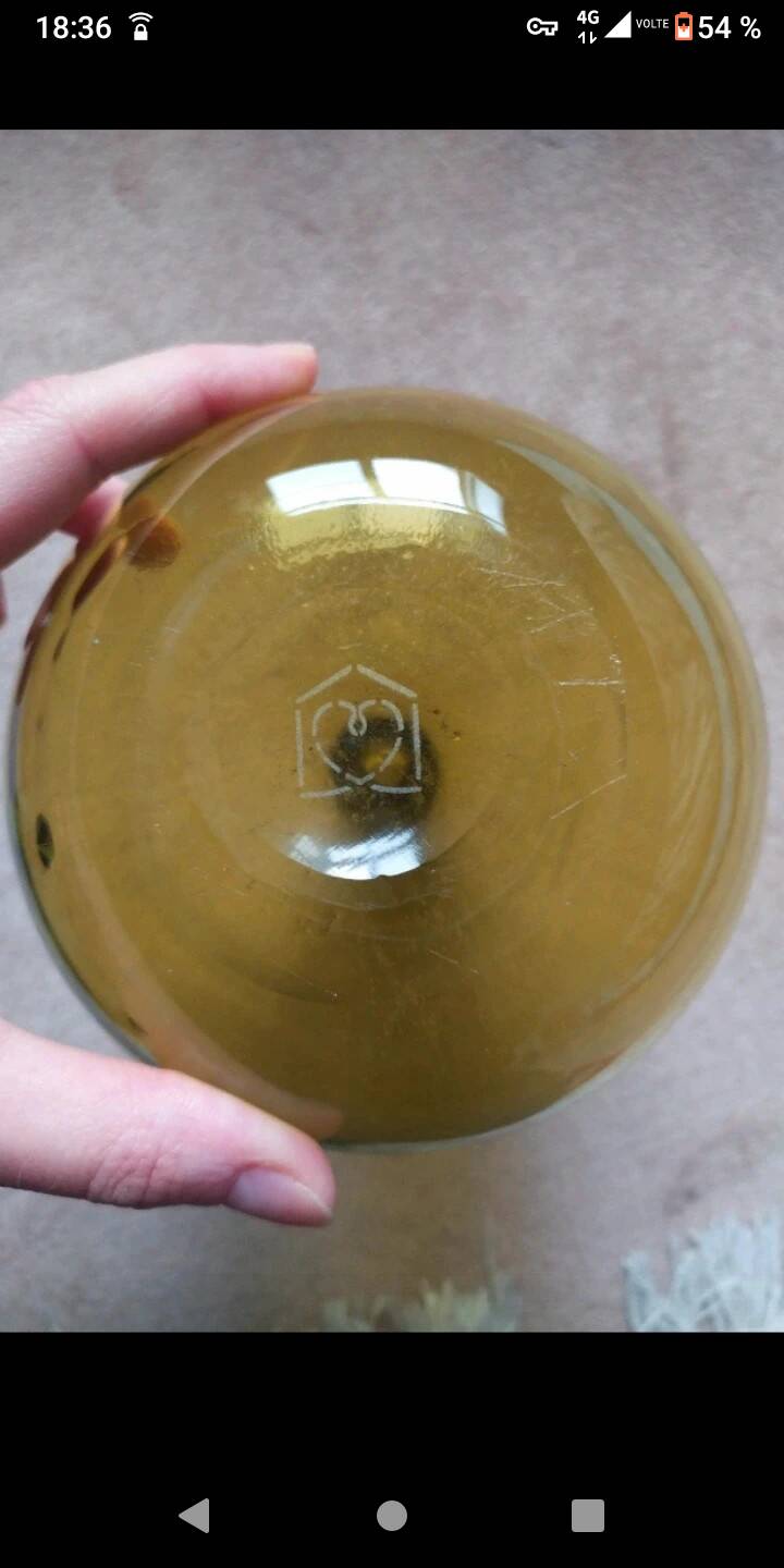 Olive green khaki glass drop vase Habitat
