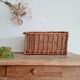 Old chest or wicker trunk
