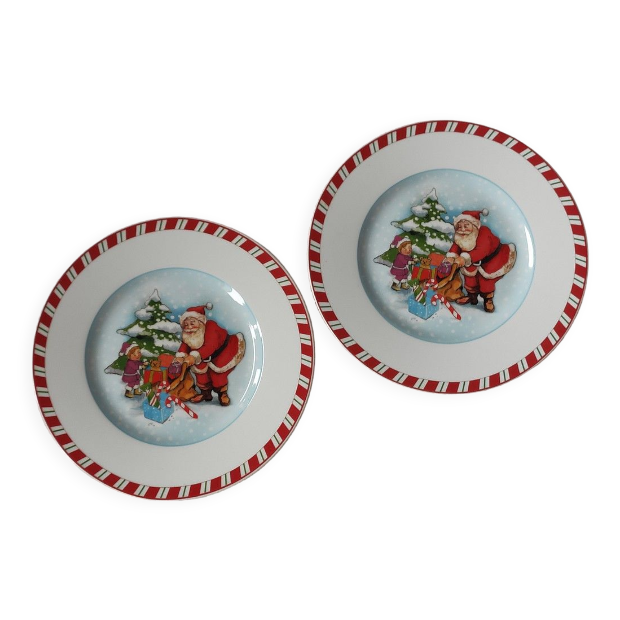 Pair of Villeroy & Boch christmas plates
