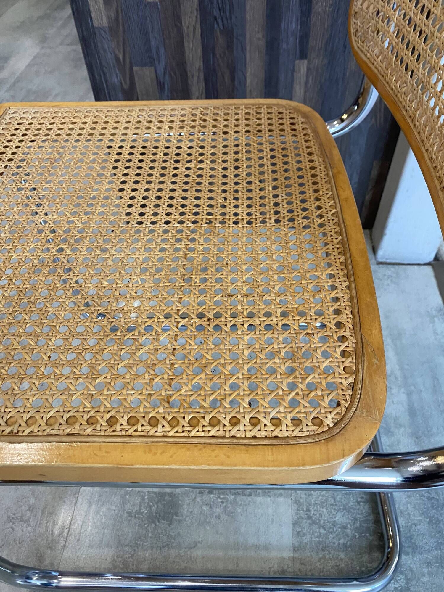 Chair without armrests Cesca B32 Marcel Breuer vintage 1980