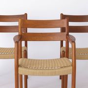 Ensemble de 3 chaises vintage 1960 EMC Mobler en teck danois