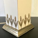 Lampe vintage laque et laiton