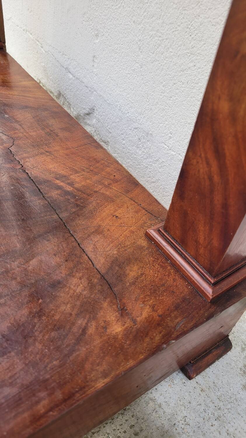 Console Empire en acajou et bronze, XIXème