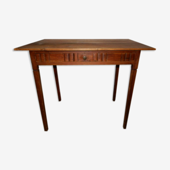 Solid wood pine table with a drawer