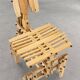 Chaise sculpturale post-moderne en bois, design Anacleto Spazzapan