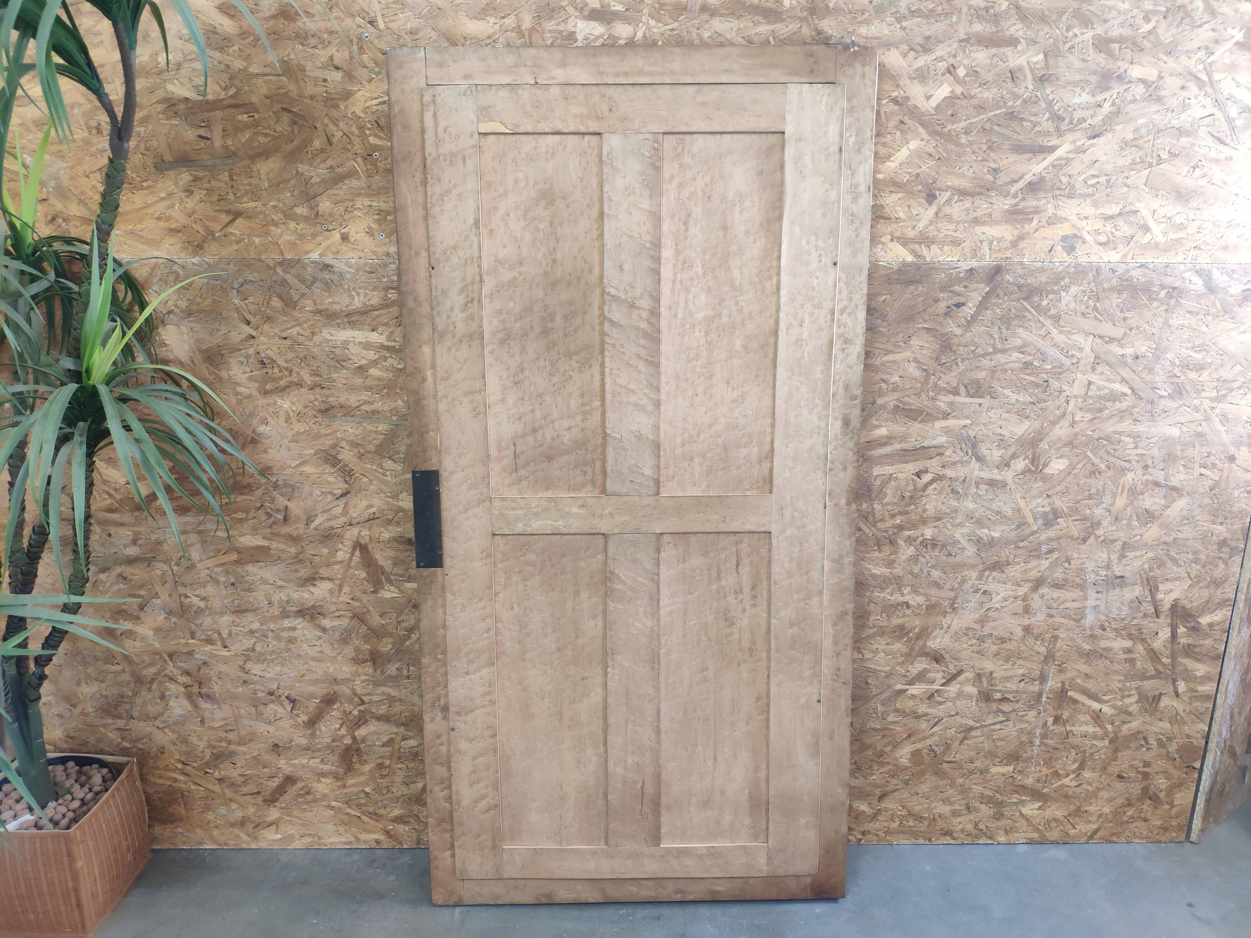 Miroir biseauté d'armoire ancienne - 162x83cm