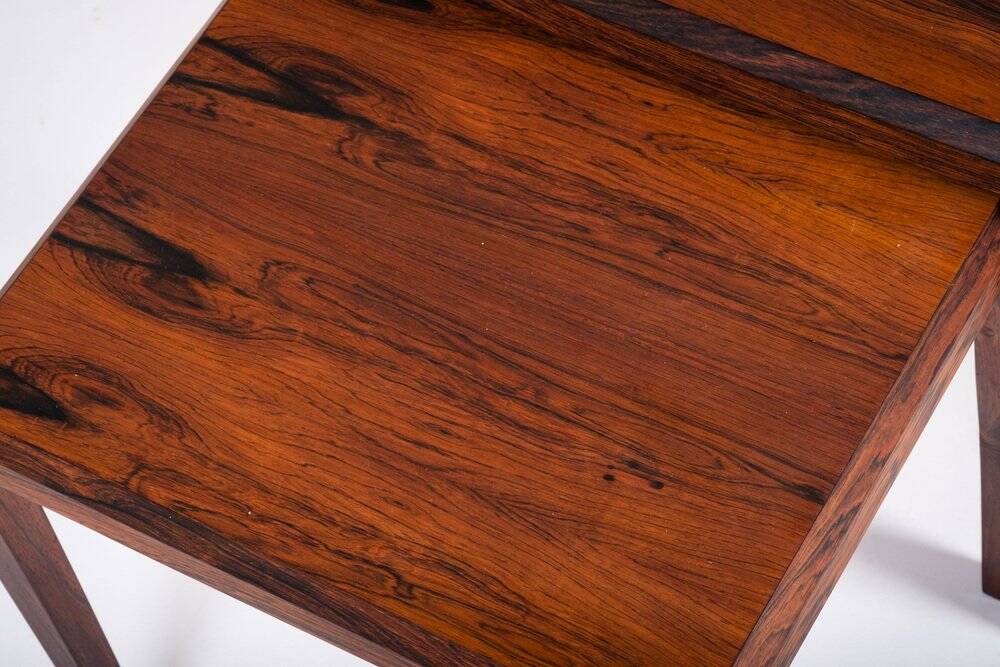 Mid-Century Nesting Tables in Rosewood by Johannes Andersen for Silkeborg, 1960, Set of 3