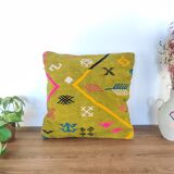 Coussin marocain vert tribal