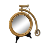 Vintage rattan mirror