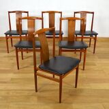 6 Danish teak chairs from 1960 by Henning Sorensen