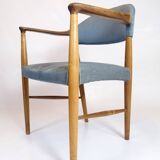 Armchair - Teak - Blue fabric seat - Kurt Olsen - Danish design - 1960s
