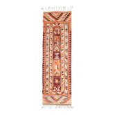 Tapis coureur vintage turc en laine et coton noué à la main des années 1970, 86x288.