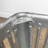 Large industrial aluminum laundry crate from the 60s