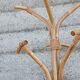 Coat rack parrot in rattan and bamboo