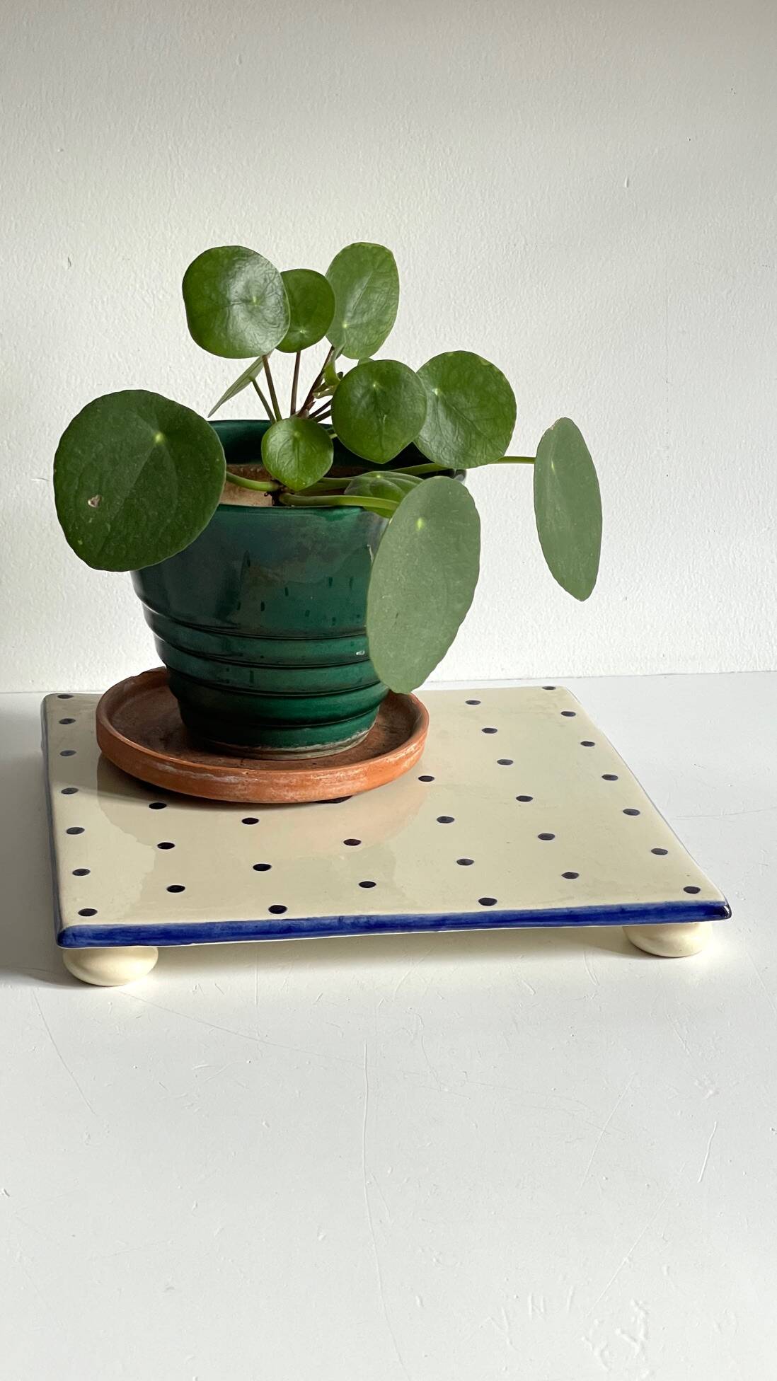 St Clément Vintage Polka Dot Ceramic Trivet