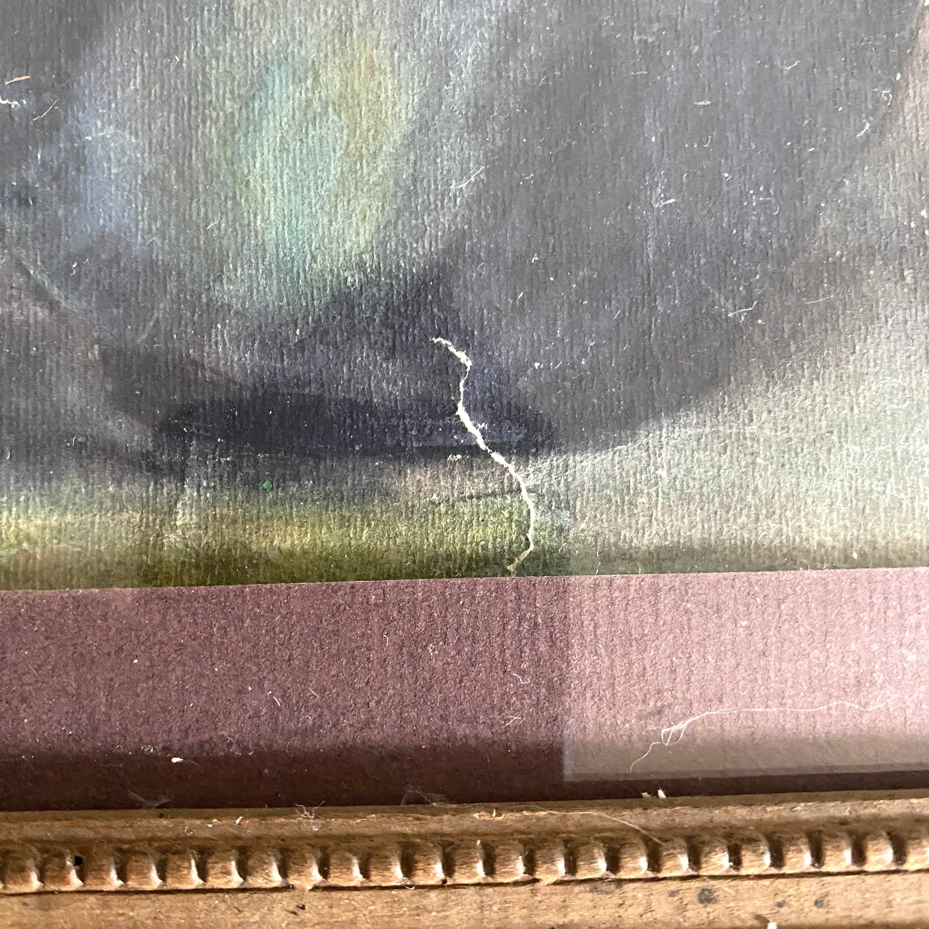 Old watercolor flowers anemone framed