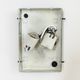 Rectangular embossed glass wall lamp from Limburg, Germany 1970