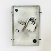 Rectangular embossed glass wall lamp from Limburg, Germany 1970