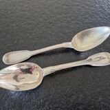 Series of 2 tablespoons - In solid silver