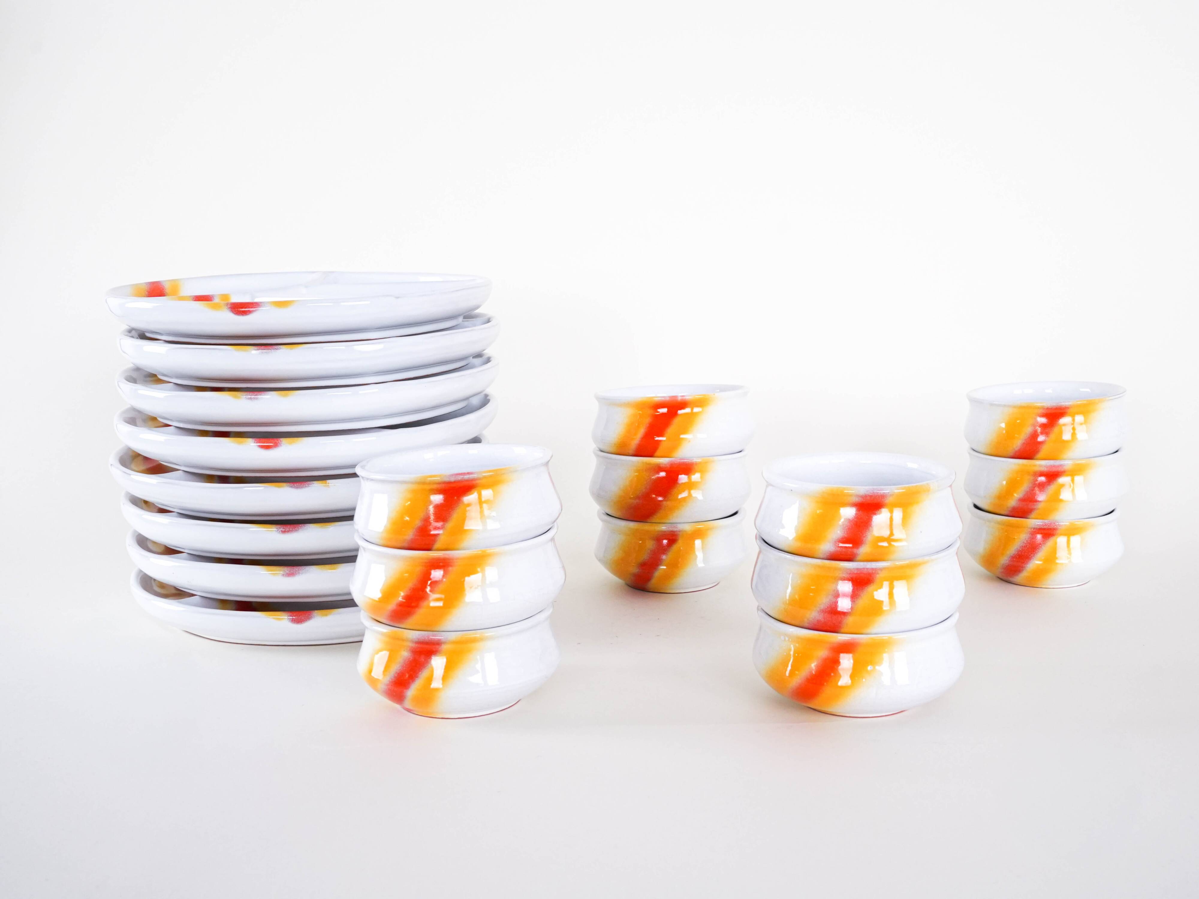 Serving set, Italian design, 1970s, made in Italy