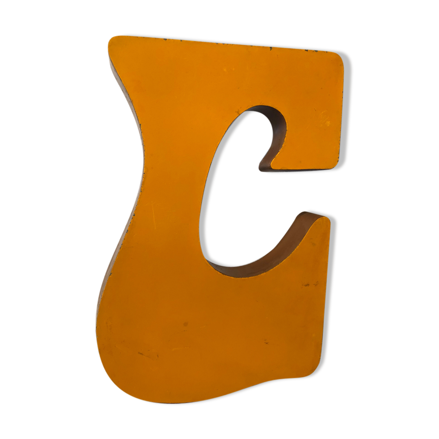 Metal letter c 70s
