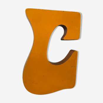 Metal letter c 70s