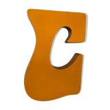 Metal letter c 70s