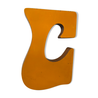 Metal letter c 70s