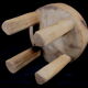 African Art Africa - Antique Wooden Stool West Africa - 21 Cms