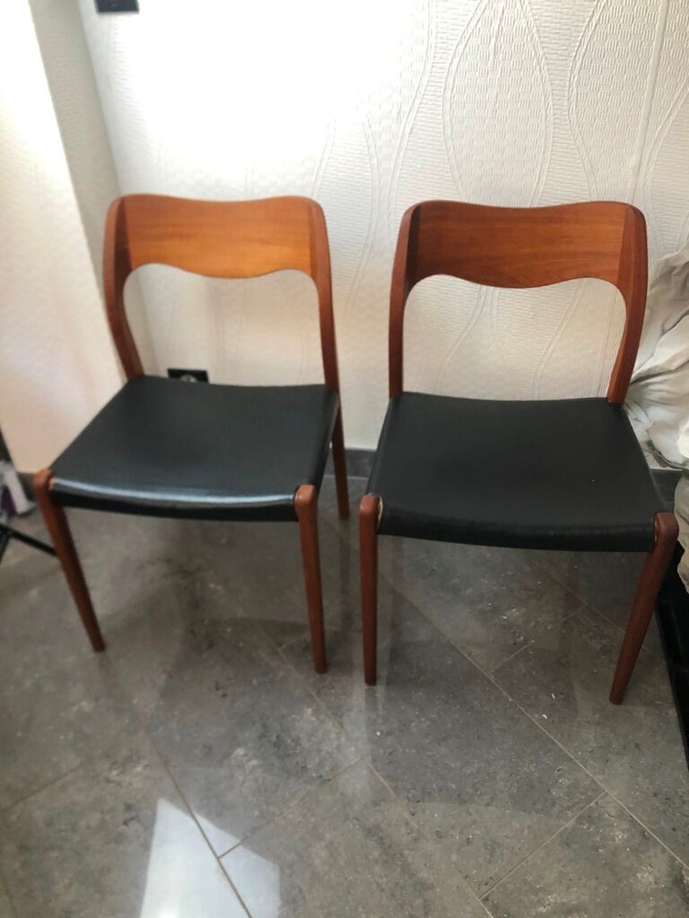 4 Danish jlmoller chairs from the 50s