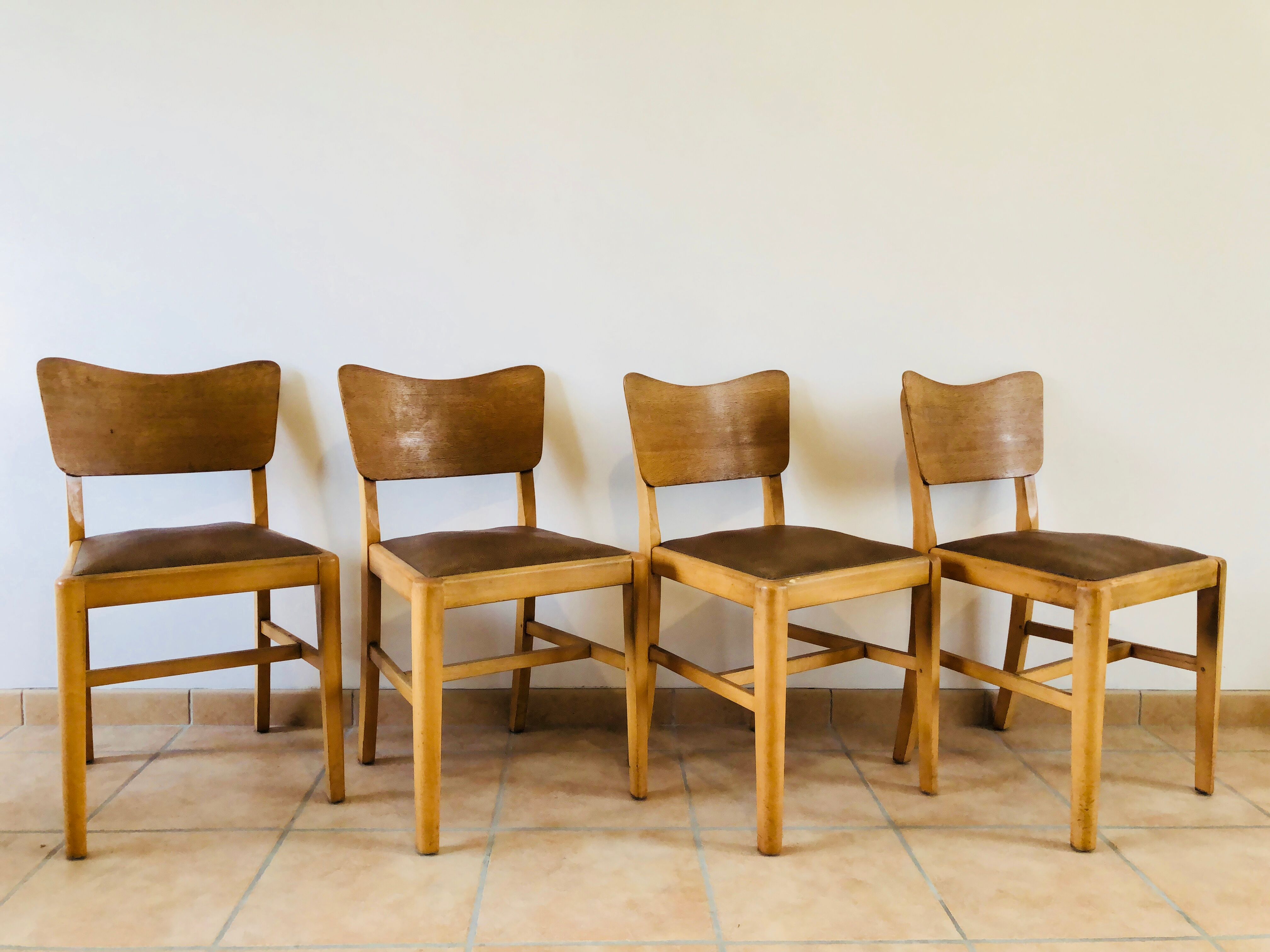 Set of 4 chairs oak